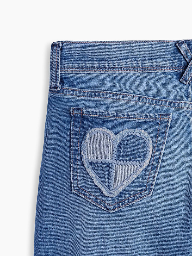 Image 6 of 6, Kids Low Rise Relaxed Flare Jeans