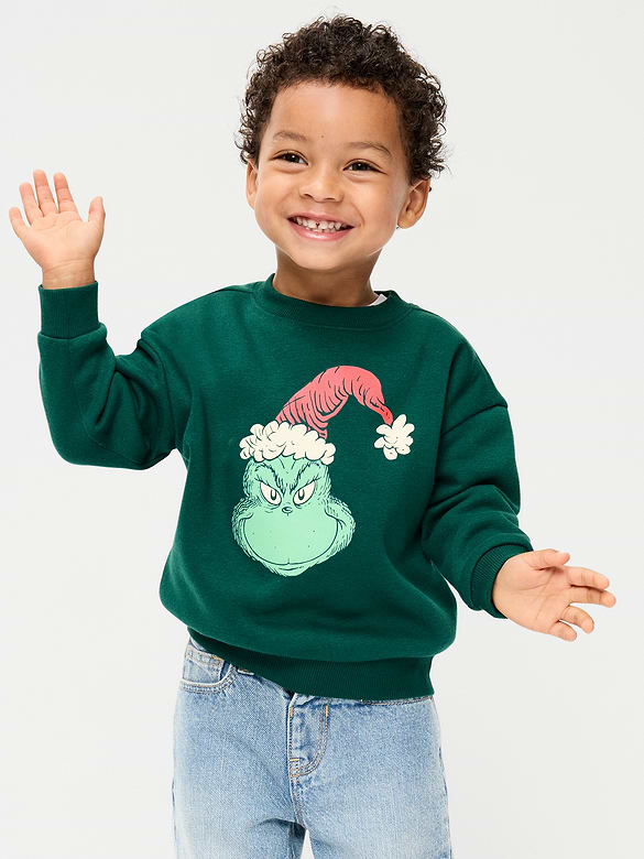 Dr. Seuss™ Grinch Oversized Unisex Sweatshirt for Toddler