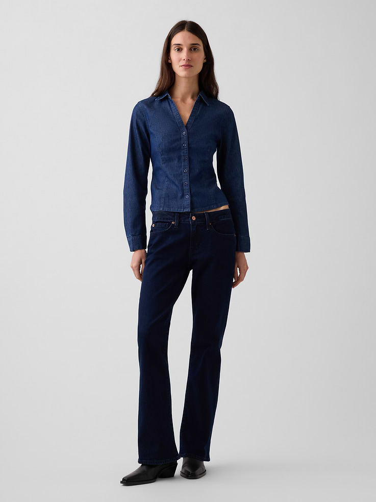 Image 2 of 5, Denim Fitted Shirt