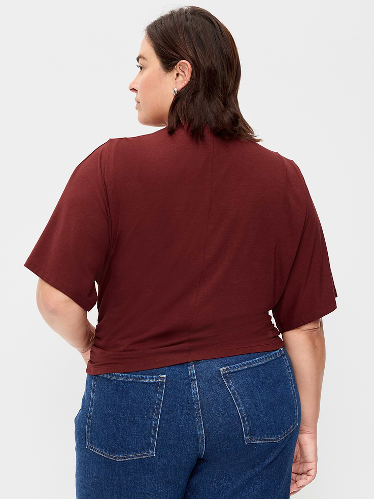 Image 9 of 9, Short-Sleeve Drapey Party Top