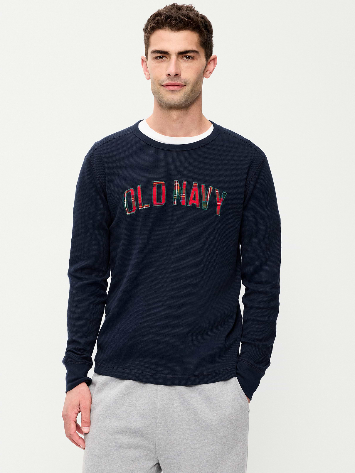 Logo Graphic Crew-Neck Waffle T-Shirt