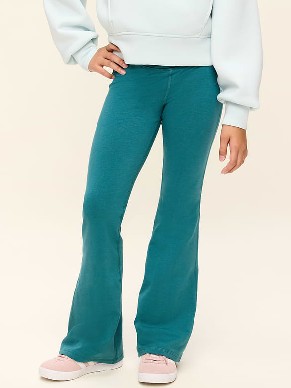 High-Waisted PowerChill Crossover Flared Leggings for Girls