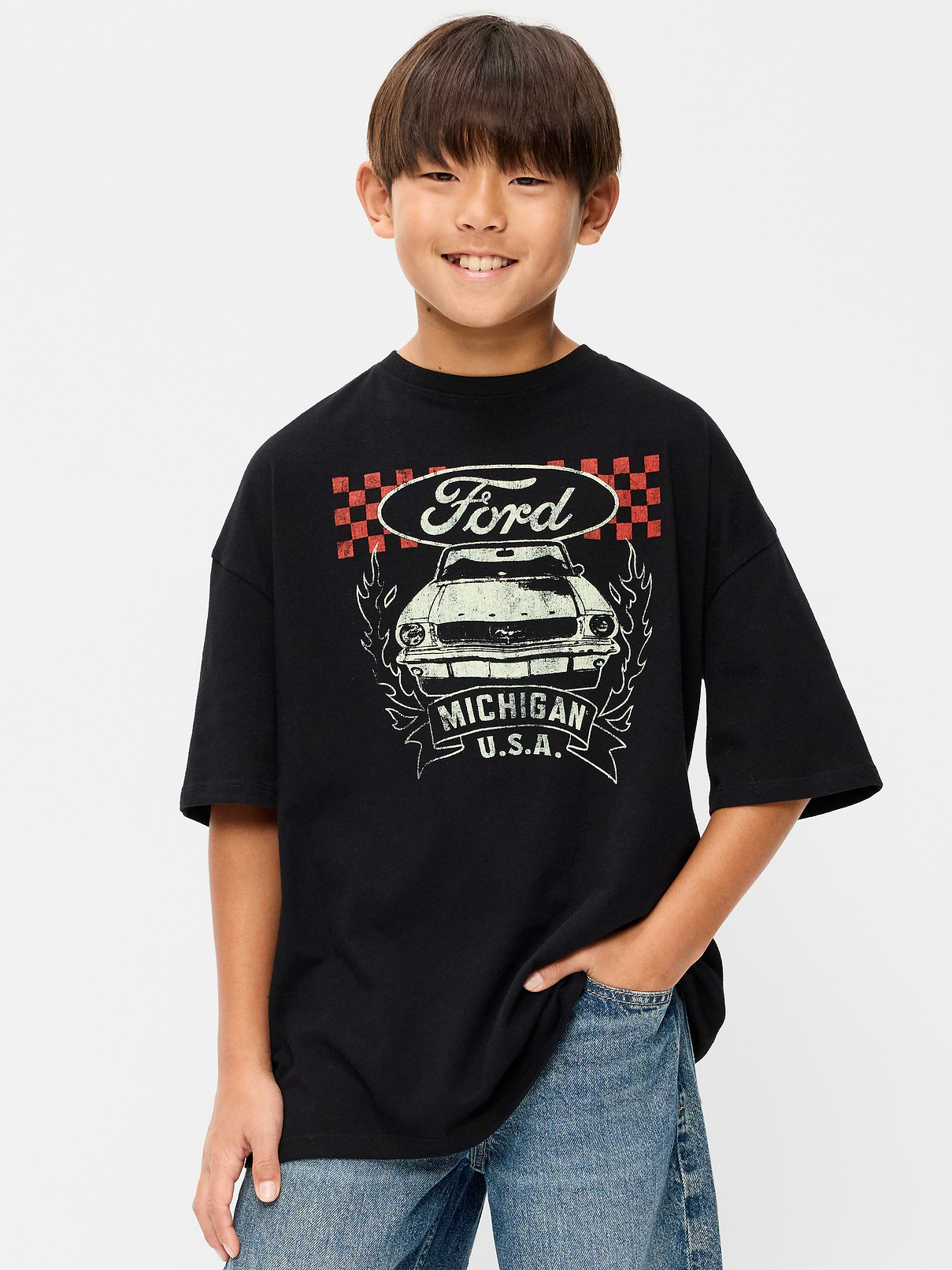 Ford ™ Oversized Gender-Neutral Graphic T-Shirt for Kids