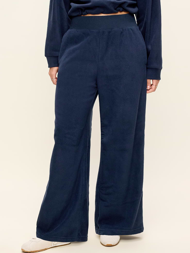 Image 6 de 8, Pantalon jambe large en Molleton performance à taille très haute