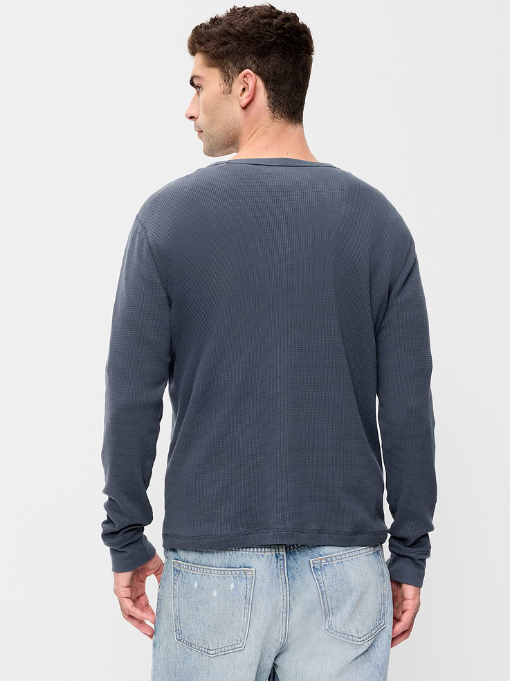 Image 2 of 4, Crew-Neck Waffle T-Shirt