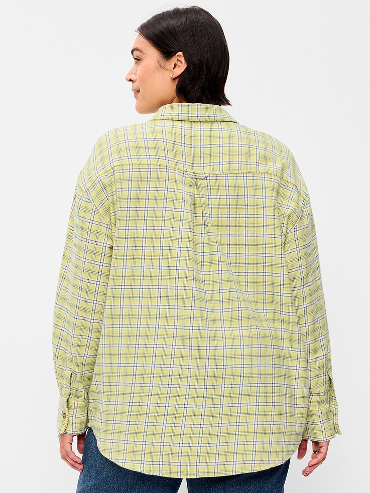 Image 6 de 7, Chemisier boyfriend surdimensionné en flanelle