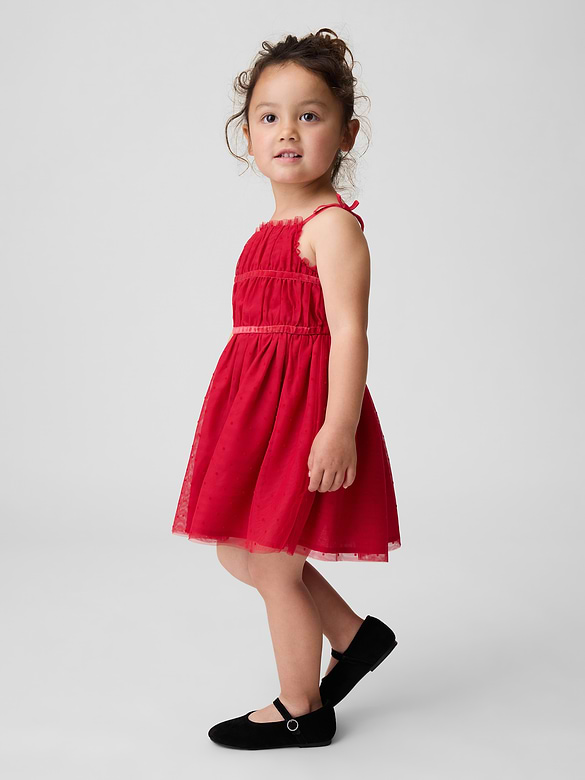 Baby & Toddler Bow-Strap Tulle Dress