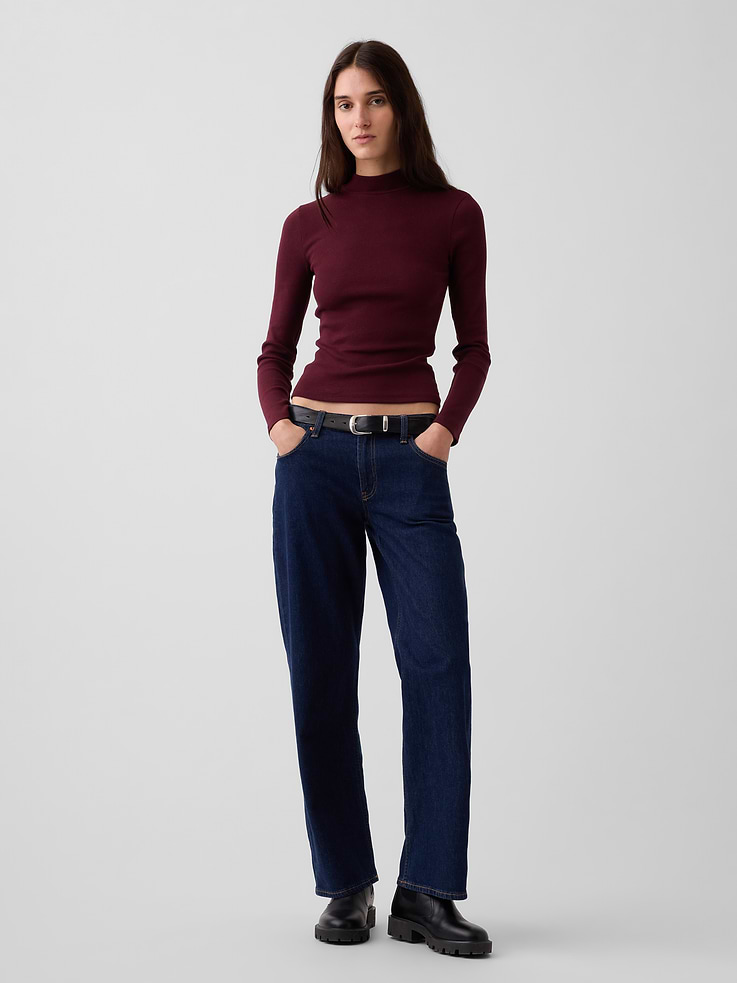 Image 2 of 5, Modern Rib Mockneck T-Shirt