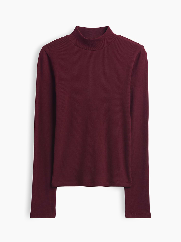 Image 5 of 5, Modern Rib Mockneck T-Shirt