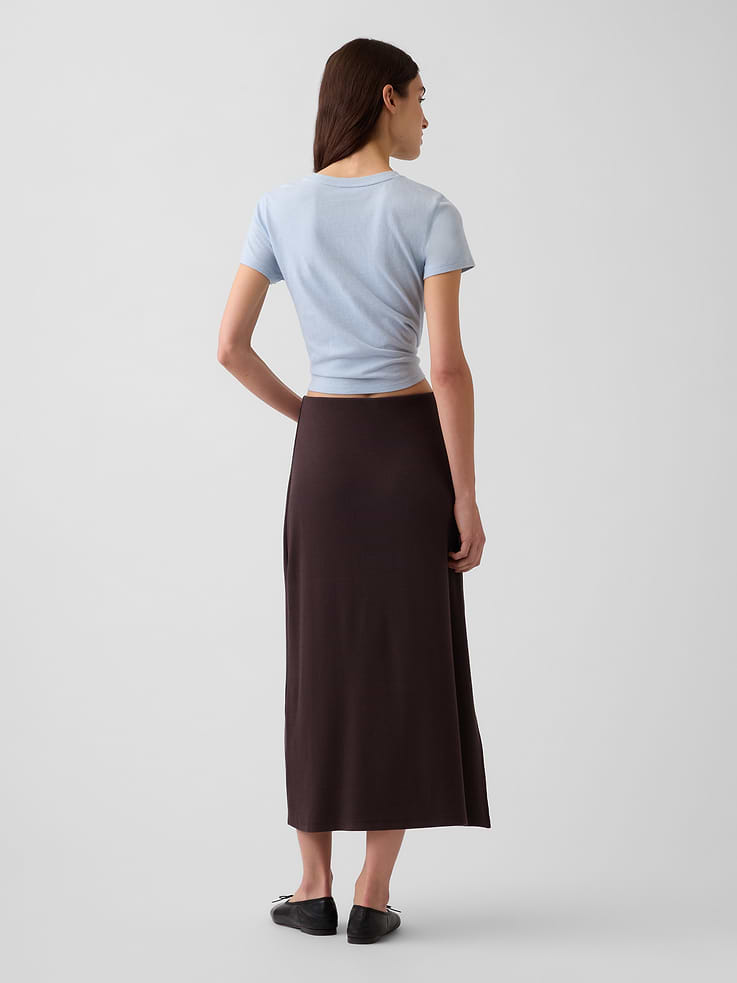 Image 2 of 5, Modern Rib Easy Maxi Skirt