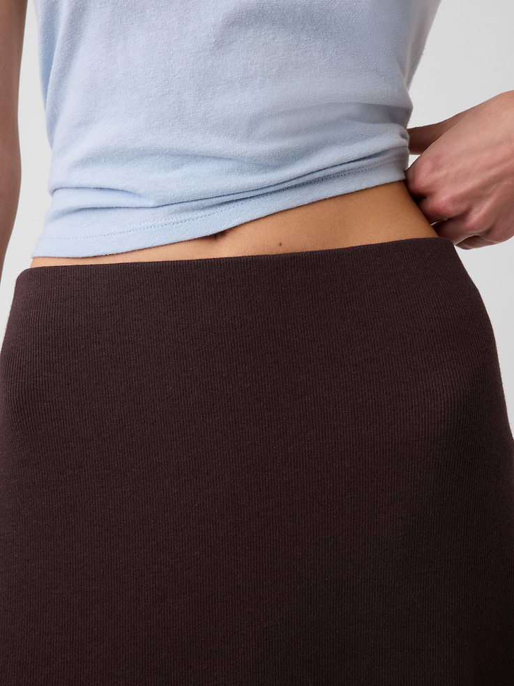 Image 4 of 5, Modern Rib Easy Maxi Skirt