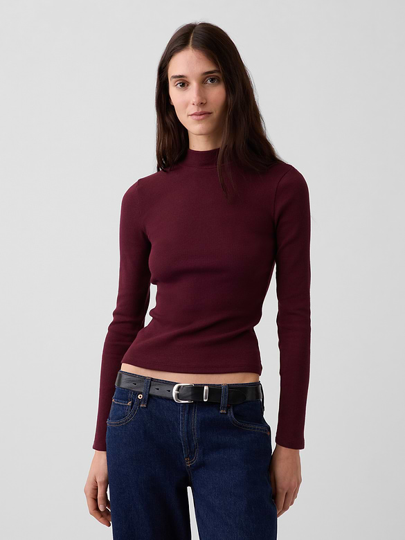 Modern Rib Mockneck T-Shirt