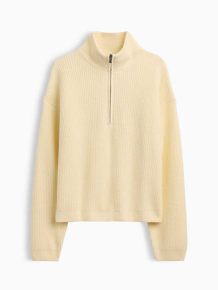 Image 5 of 5, CashSoft Oversized Half-Zip Sweater