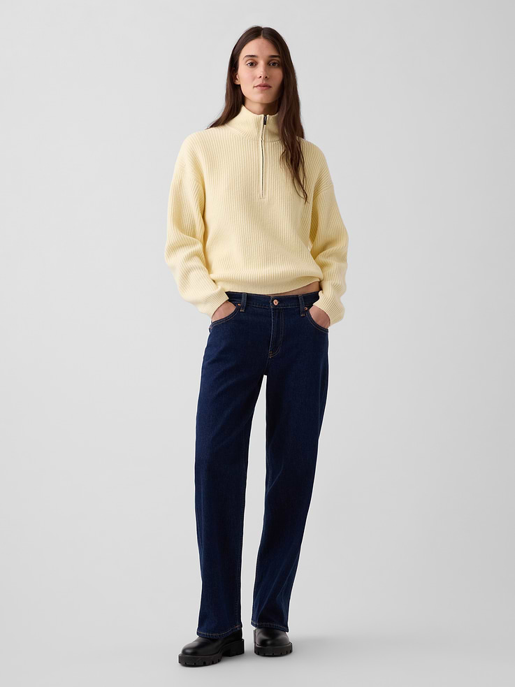 Image 2 of 5, CashSoft Oversized Half-Zip Sweater