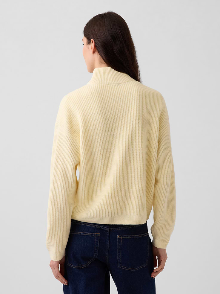 Image 3 of 5, CashSoft Oversized Half-Zip Sweater