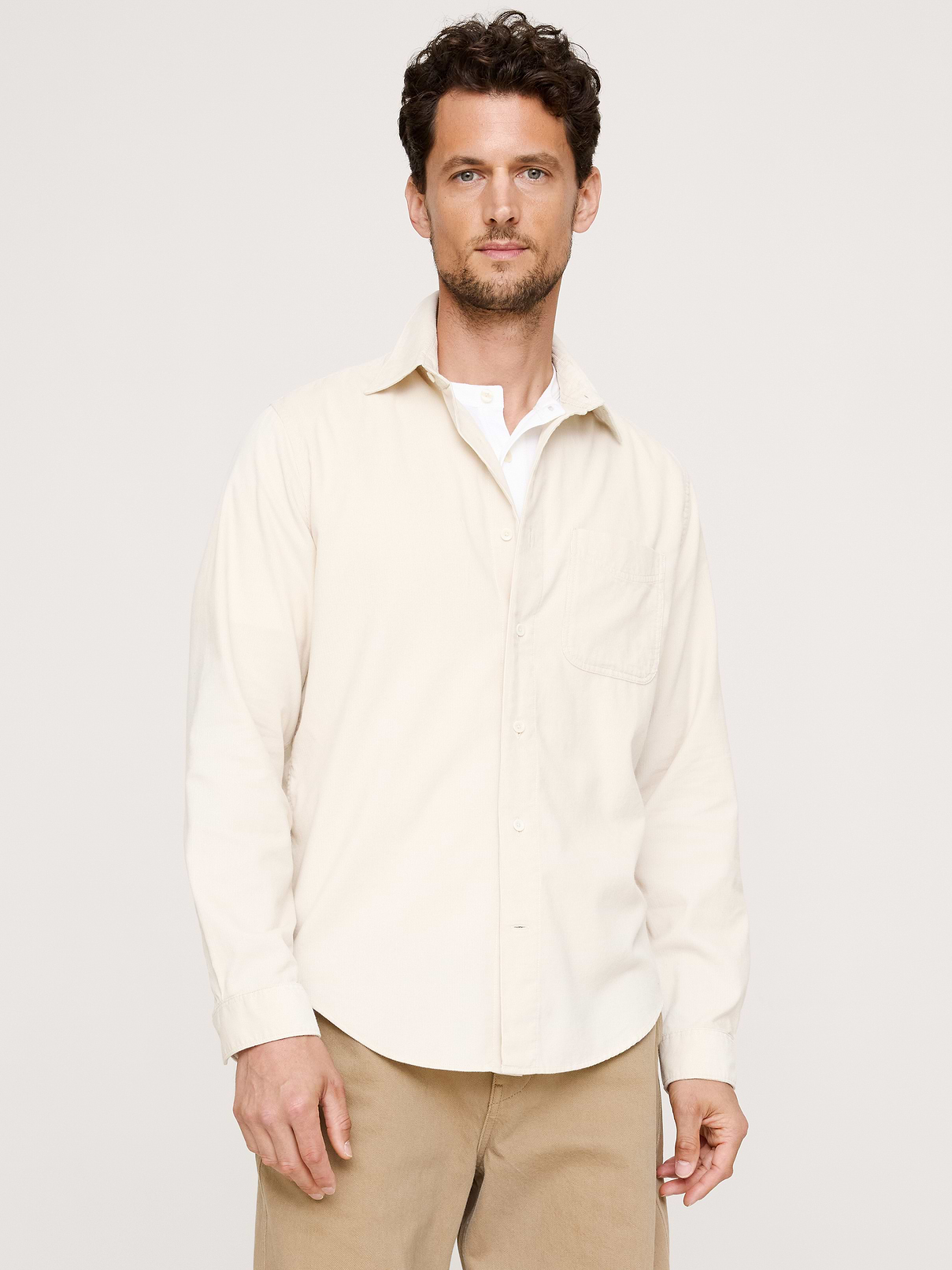 Standard-Fit Lightweight Corduroy Shirt