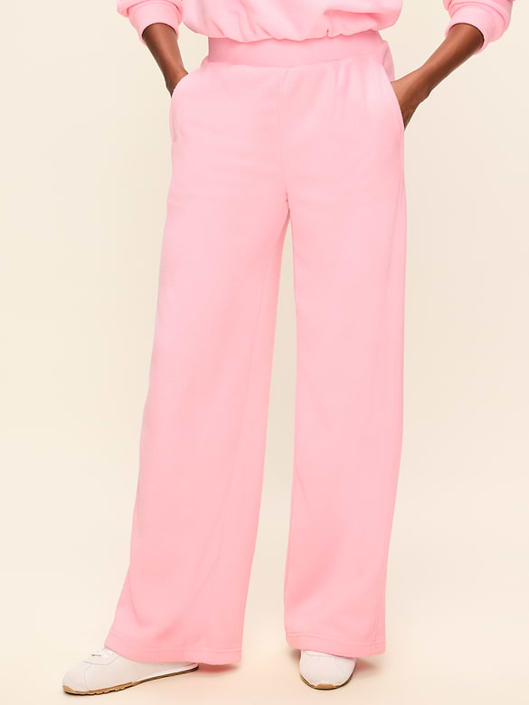 Extra High-Waisted Performance Fleece Wide-Leg Sweatpants