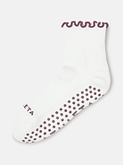 Image 1 of 2, FOR: Full control on the Pilates reformer, FEEL: Cotton-stretch feels plush and holds tough from wash to wear, FAVE: Silicone grippers help keep your feet in place during workouts, Lofty cotton fabrication cushions the heel and ball of your foot, Product #1174458