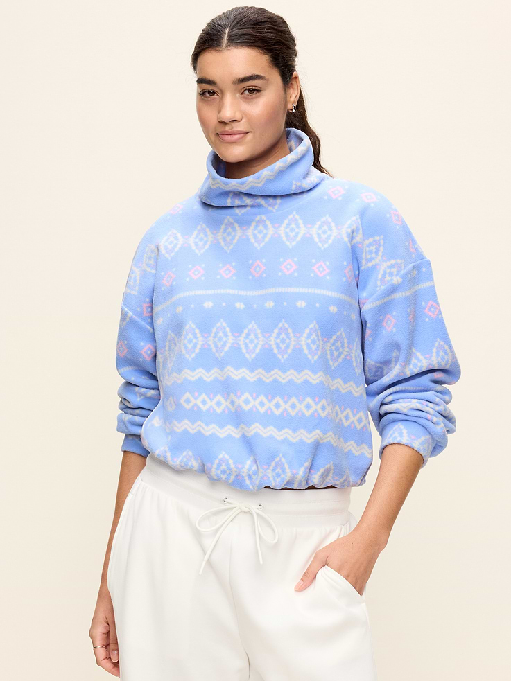 Image 8 of 10, Performance Fleece Bubble-Hem Popover