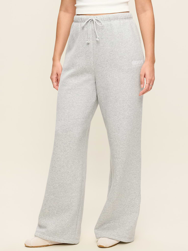 Image 6 of 10, Mid-Rise Baseline Fleece Wide-Leg Sweatpants