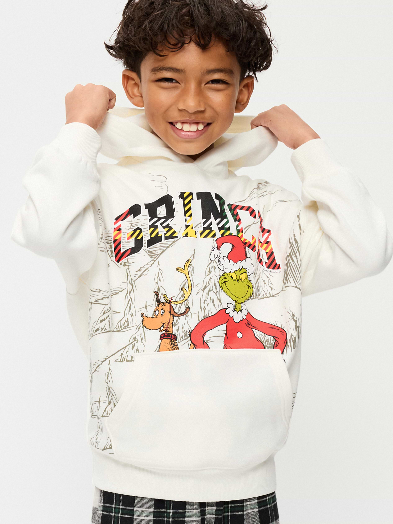 Dr. Seuss™ Grinch Gender-Neutral Oversized Pullover Hoodie for Kids