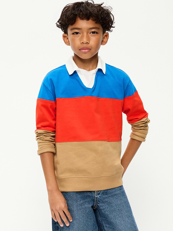 Long-Sleeve Collared Sweater for Boys