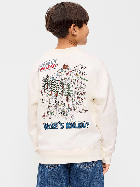 Where's Waldo?™ Gender-Neutral Oversized Sweatshirt for Kids