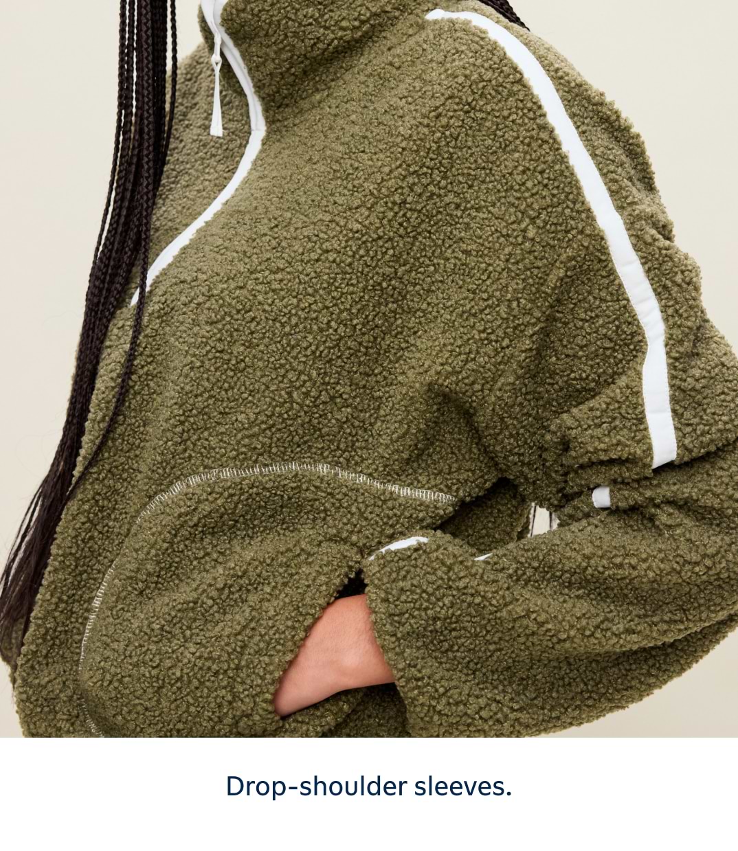 Loose Sherpa Quarter-Zip Pullover | Old Navy