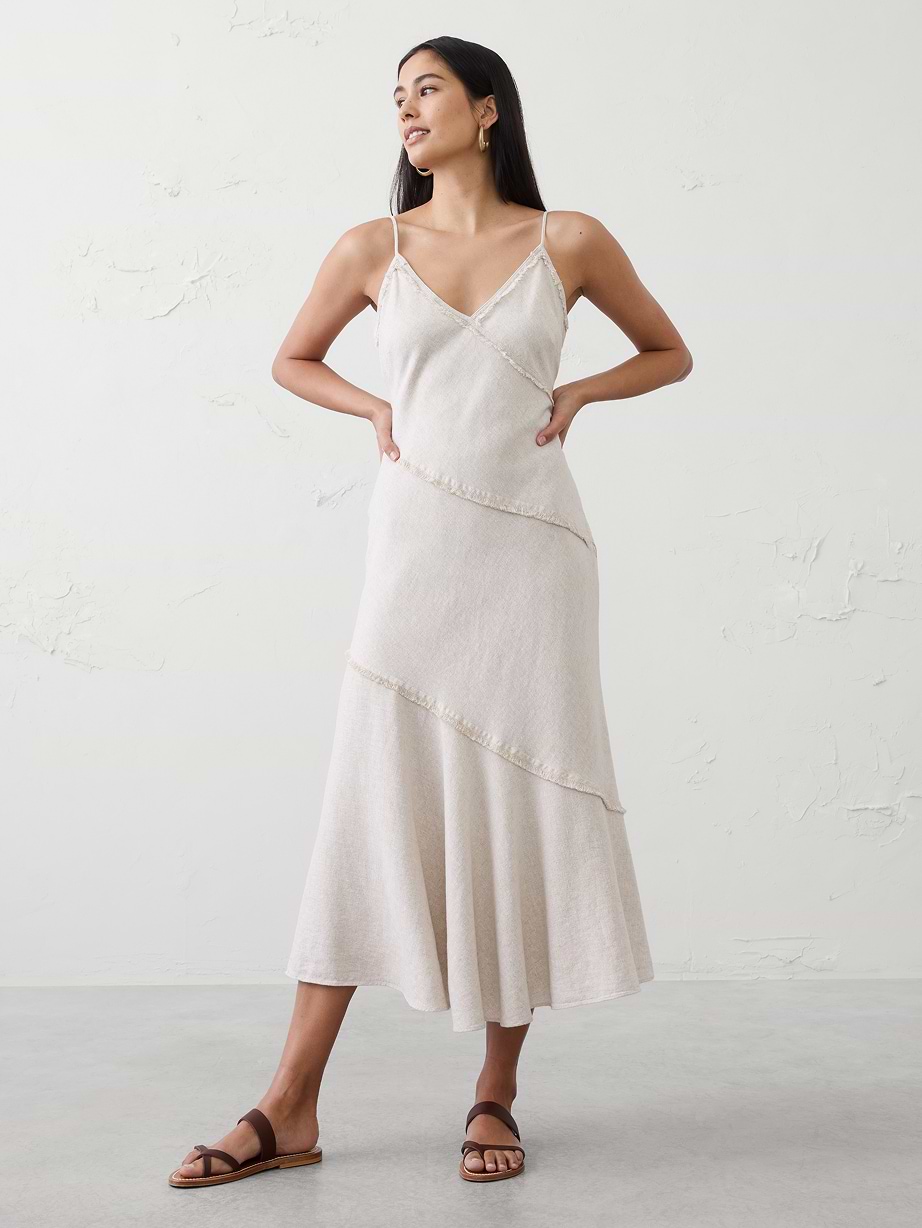 Woman in white dress.