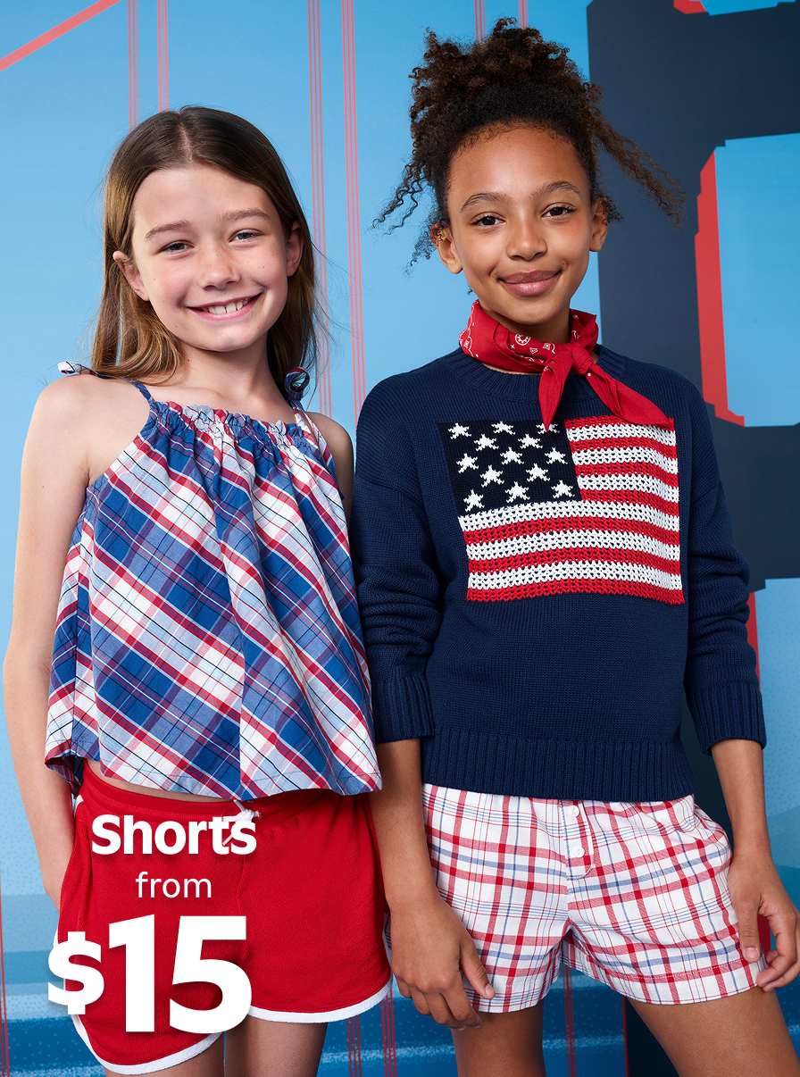 Shorts from $15.
