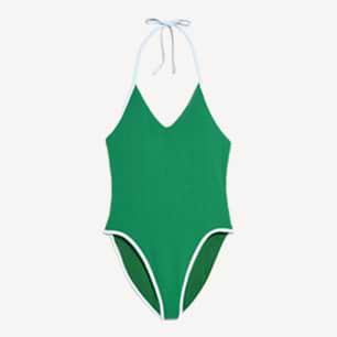 Image of green Old Navy one-piece swimsuit.