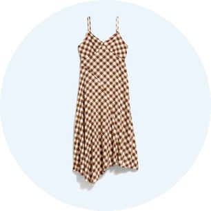 gingham dress.
