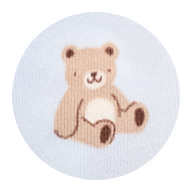 Image of a print swatch fearing a teddy bear.