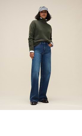 Wide Leg. A tailored fit that's loose through the leg.