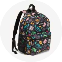 Sac à dos à imprimé avec poche avant à glissière pour garçon.