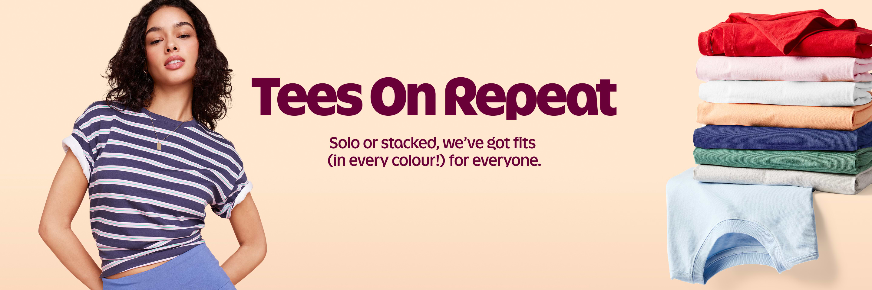 Tees on repeat. Solo or stacked, we’ve got fits  (in every color!) for everyone.