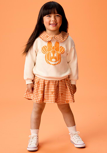 Image of a model wearing the Old Navy x Disney Haunted Harvest collection.
