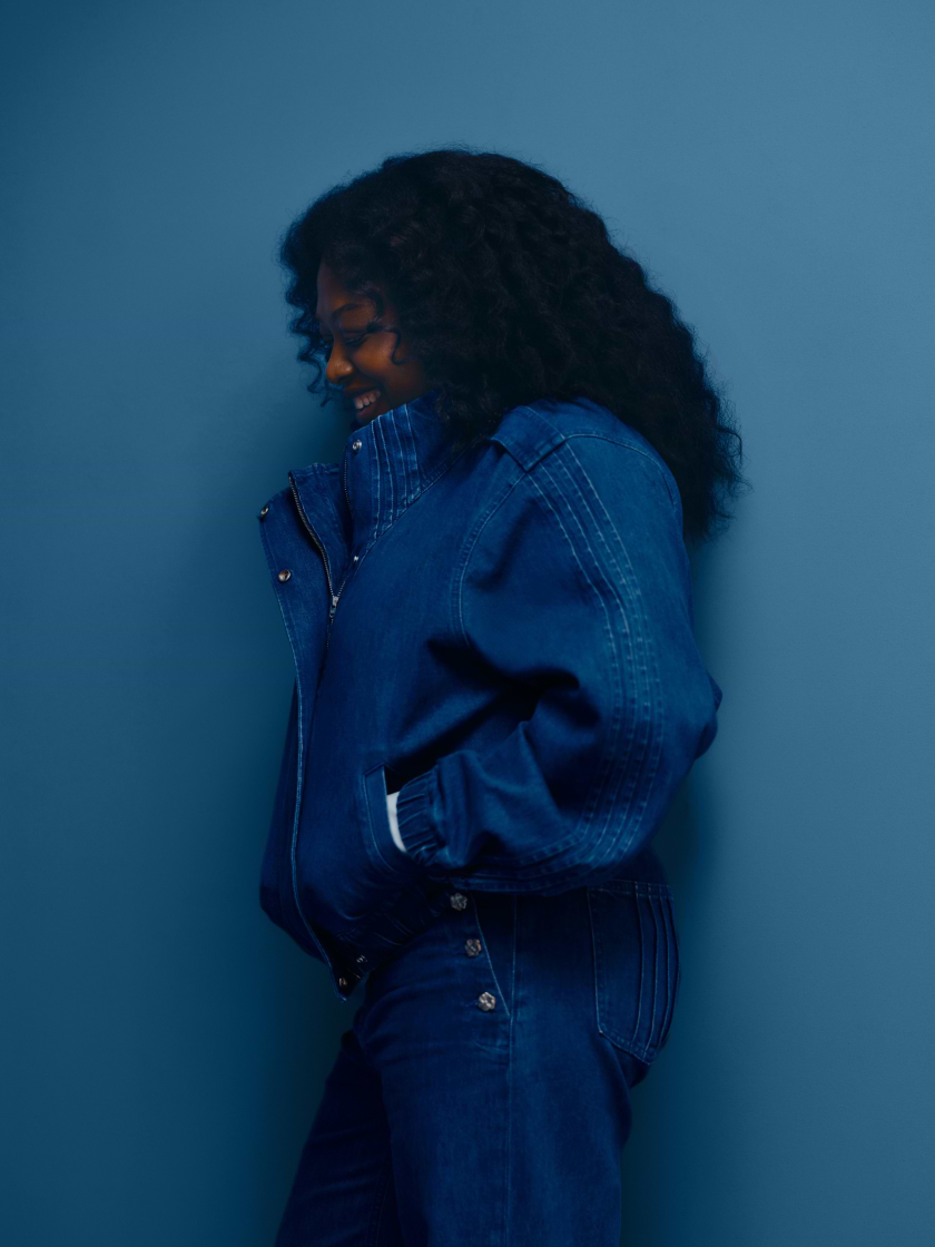 The Denim Pintuck Jacket