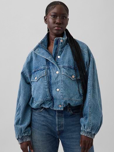 Stitched Denim Bomber