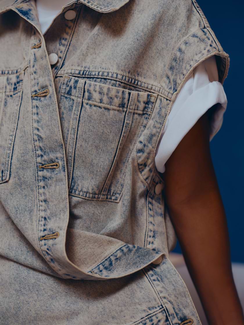Denim Oversized Vest