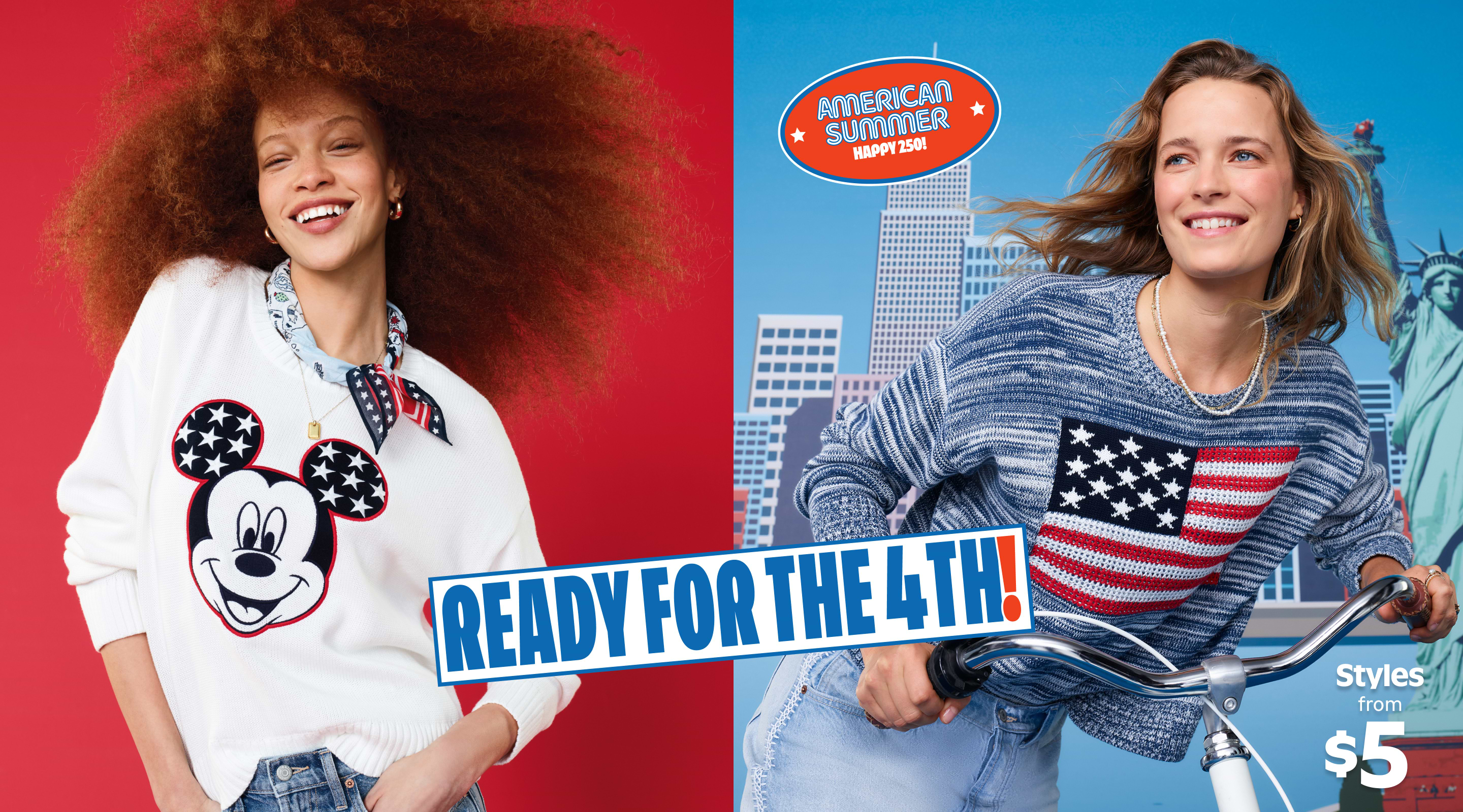 American Summer styles from $5.