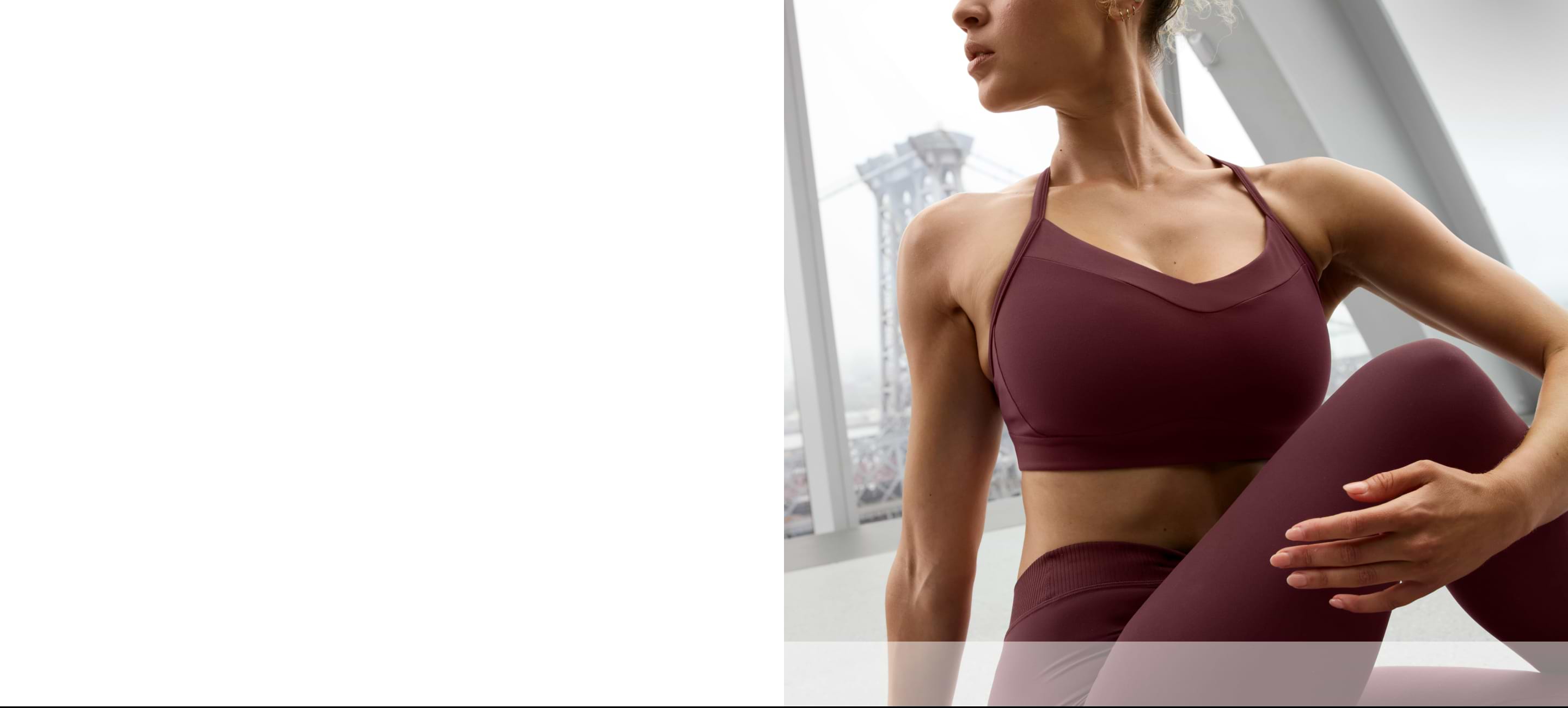 Woman wearing the Vital Bra Sports Bra.