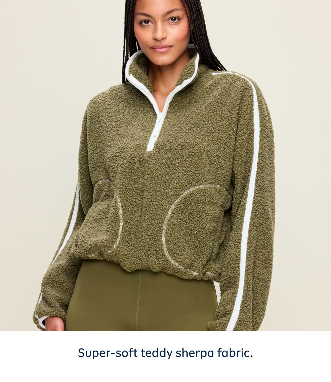 Loose Sherpa Quarter-Zip Pullover | Old Navy