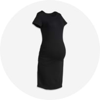 Robe moulante à manches courtes de maternité