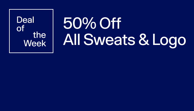 50% off All Sweats & Logo
