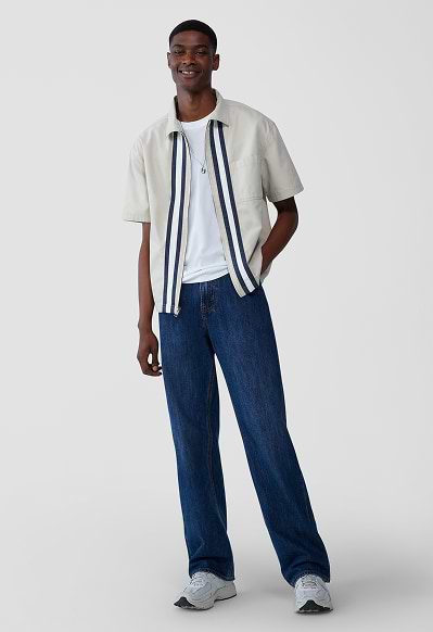 Baggy style jeans.