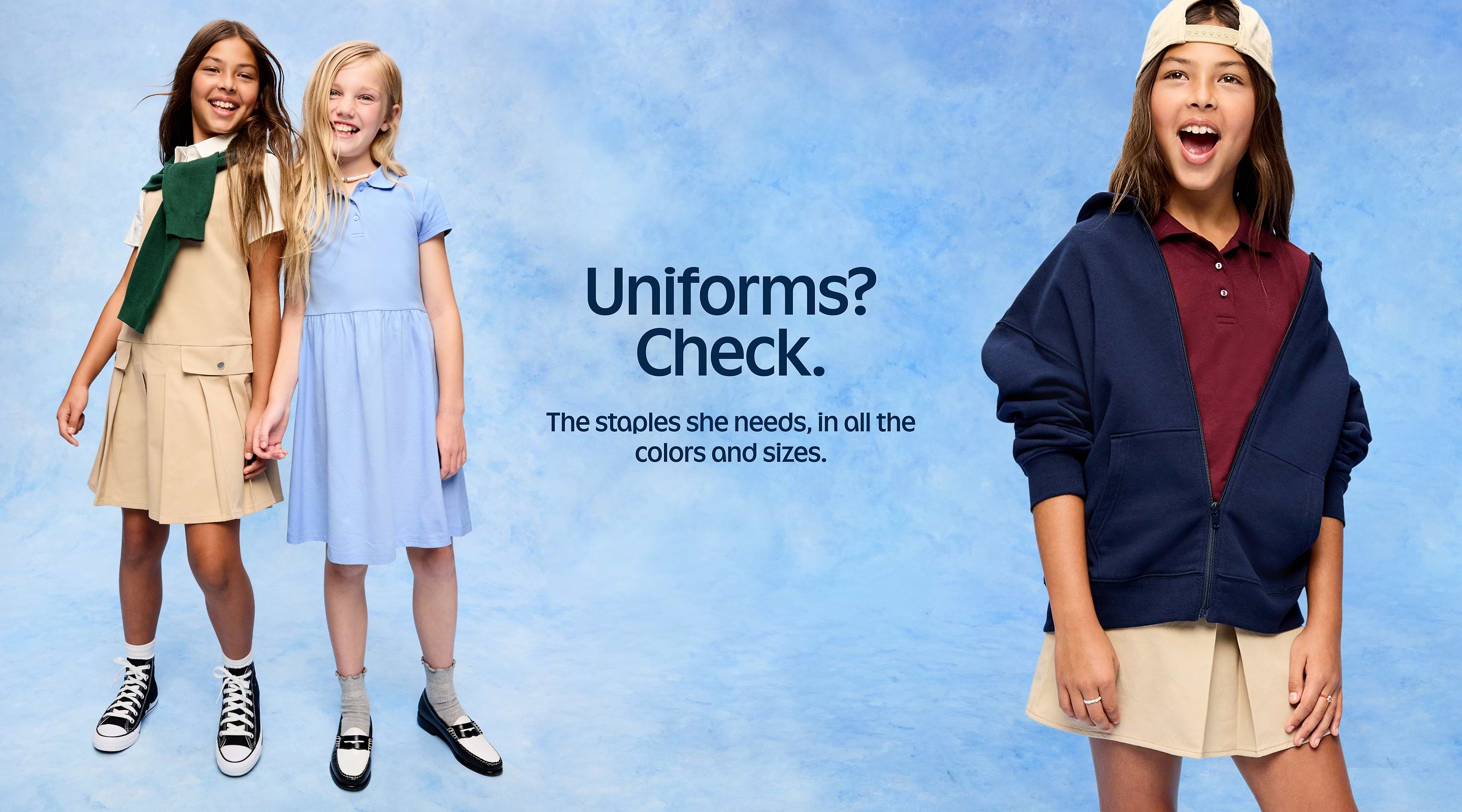 Shop girl's uniforms.