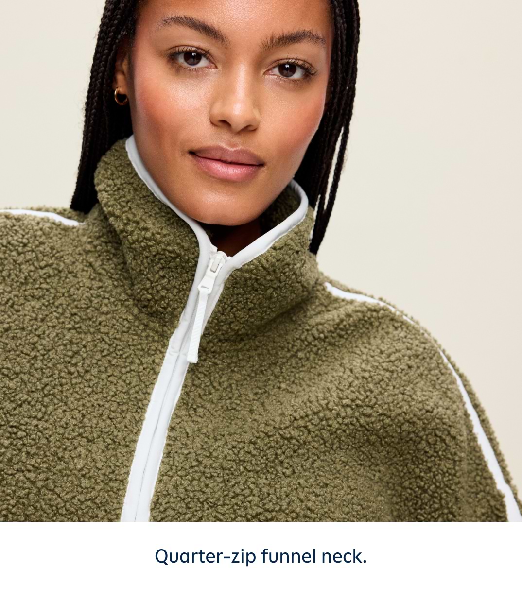 Loose Sherpa Quarter-Zip Pullover | Old Navy
