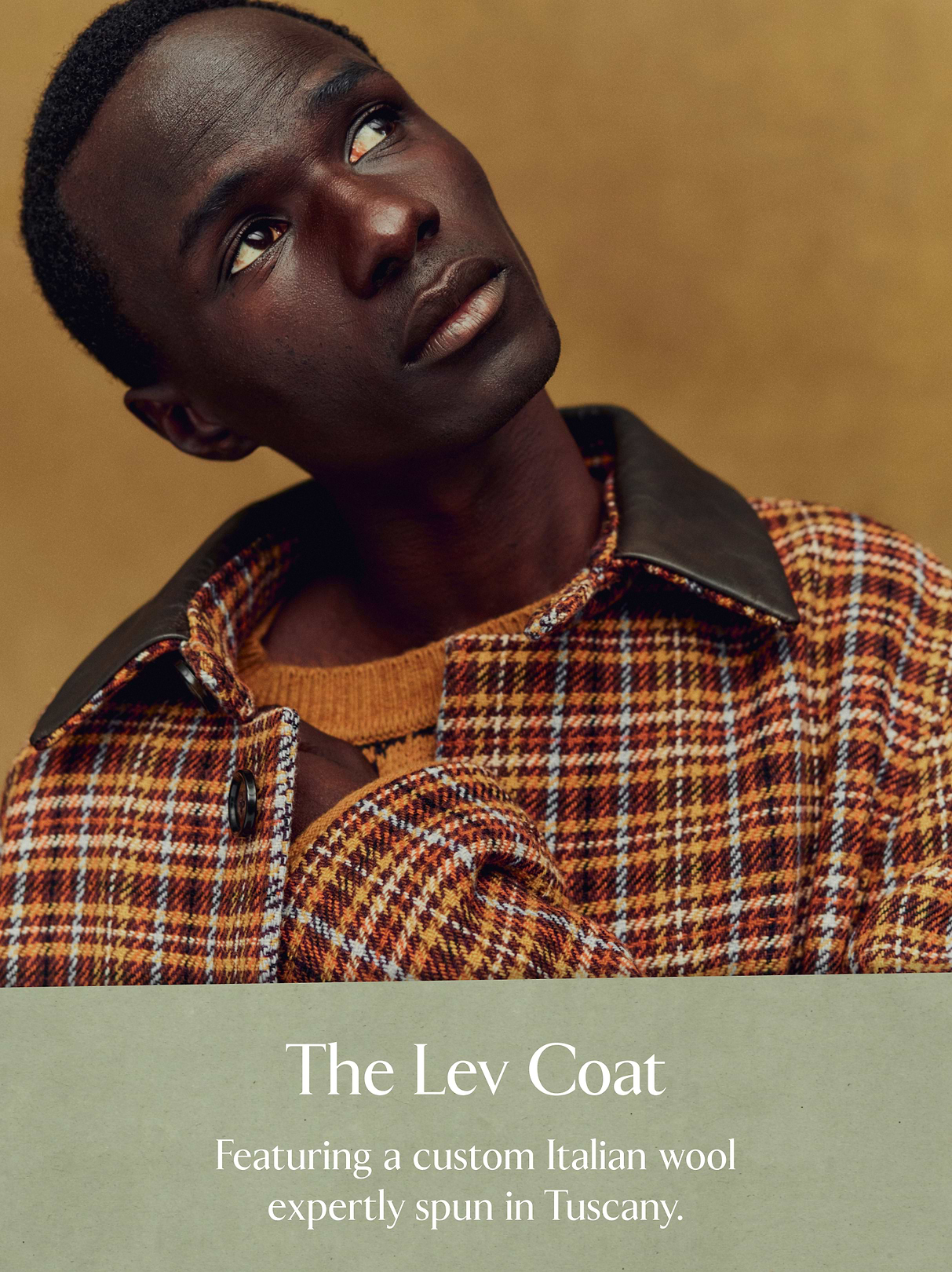 The Lev Coat. Featuring a custom Italian wool expertly spun in Tuscany.
