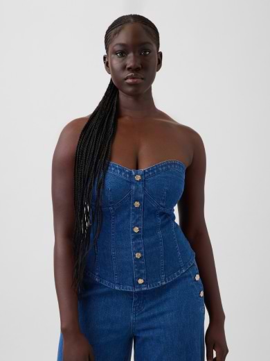 Denim Corset Top